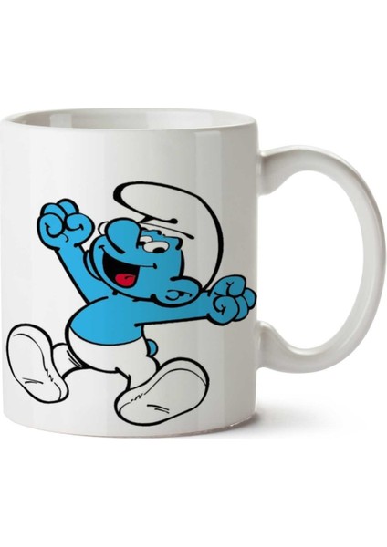 Şirinler Smurfette Esner Şirin Iki Tarafı Baskılı Kupa Bardak