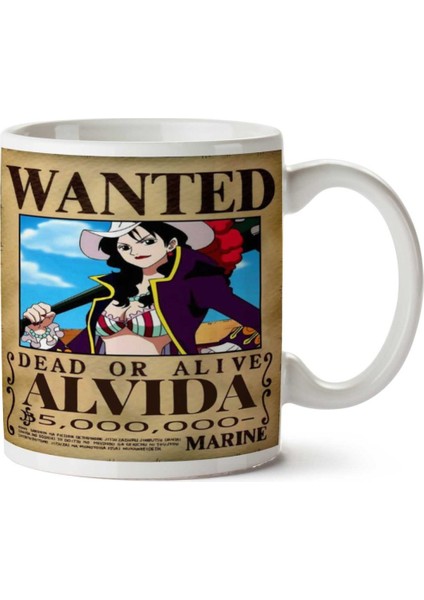 Wanted Alvida Anime Aranıyor Iki Tarafı Baskılı Kupa Bardak