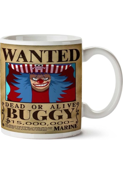 Wanted Buggy Anime Aranıyor Iki Tarafı Baskılı Kupa Bardak