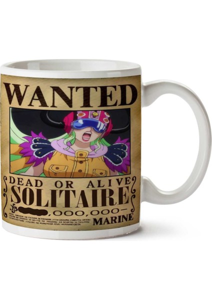 Wanted Solitaire Anime Aranıyor Iki Tarafı Baskılı Kupa Bardak