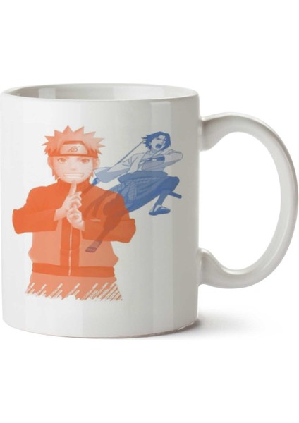 Naruto E Sasuke Iki Tarafı Baskılı Kupa Bardak