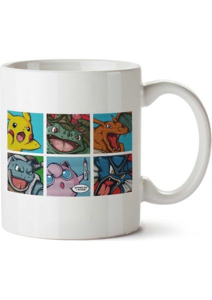 Pokemon Popart Iki Tarafı Baskılı Kupa Bardak