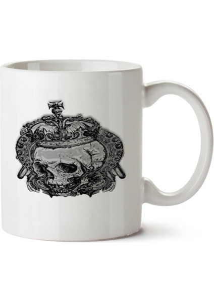 Rei Caveira Iki Tarafı Baskılı Kupa Bardak