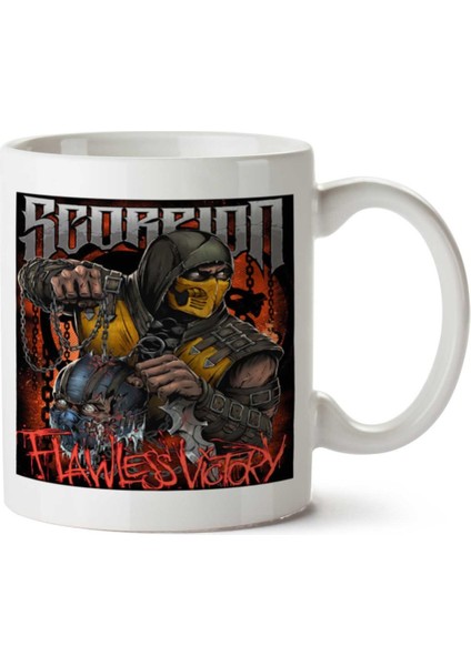 Scorpıon Flawers Vıctory Iki Tarafı Baskılı Kupa Bardak