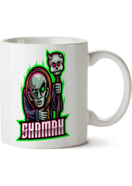 Shaman Iki Tarafı Baskılı Kupa Bardak