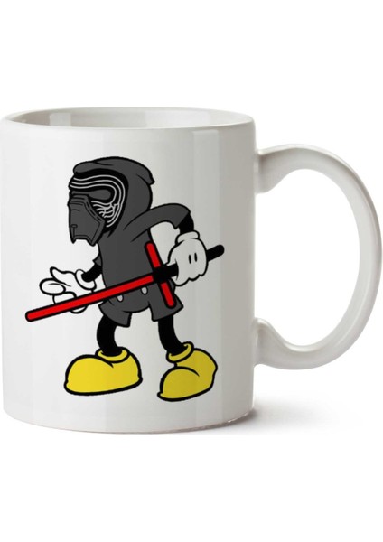 Mickey Mouse Kylon Ren Disney Star Wars Iki Tarafı Baskılı Kupa Bardak