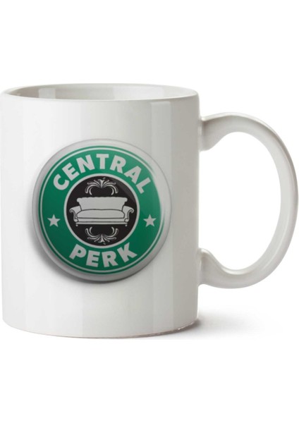 Central Perk Friends Starbucks Coffe Iki Tarafı Baskılı Kupa Bardak