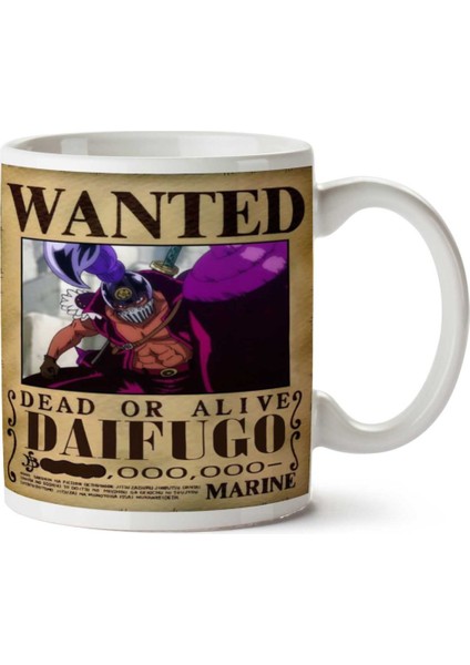 Wanted Daifugo Anime Aranıyor Iki Tarafı Baskılı Kupa Bardak