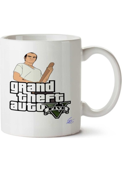 Gta V Trevor Iki Tarafı Baskılı Kupa Bardak