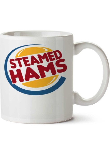 Steamed Hams Burger King Iki Tarafı Baskılı Kupa Bardak