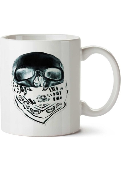 Skull Thug 111 Kurukafa Iki Tarafı Baskılı Kupa Bardak