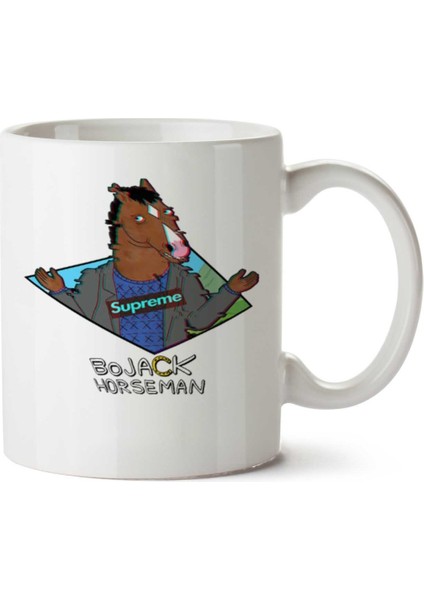 Bojack Horseman 8.png Iki Tarafı Baskılı Kupa Bardak
