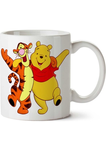 Winnie The Pooh Iki Tarafı Baskılı Kupa Bardak
