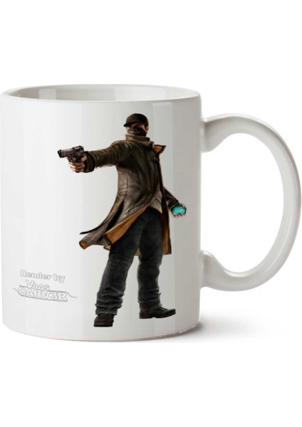 Watch-Dogs-Png-Picture Iki Tarafı Baskılı Kupa Bardak