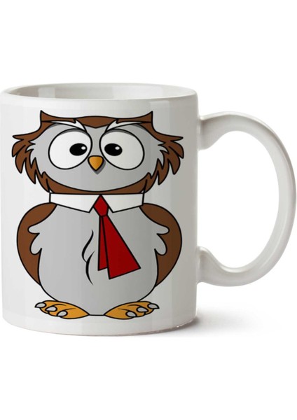 Smart Owl Akıllı Baykuş Iki Tarafı Baskılı Kupa Bardak
