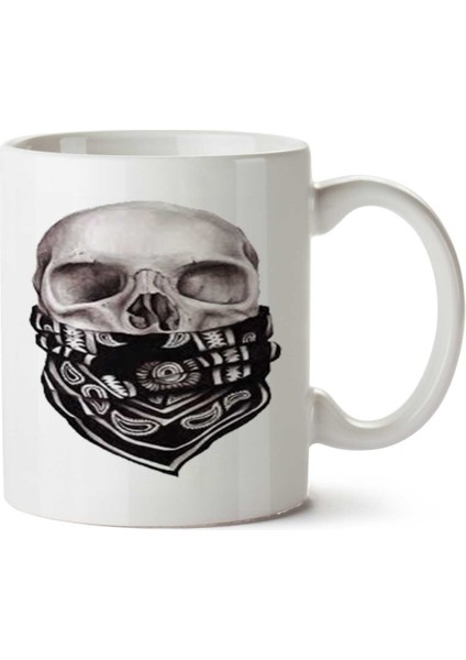 Kuru Kafa Kurukafalar 12 Iki Tarafı Baskılı Kupa Bardak