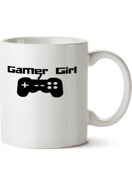 Gamer Girl Oyun Iki Tarafı Baskılı Kupa Bardak