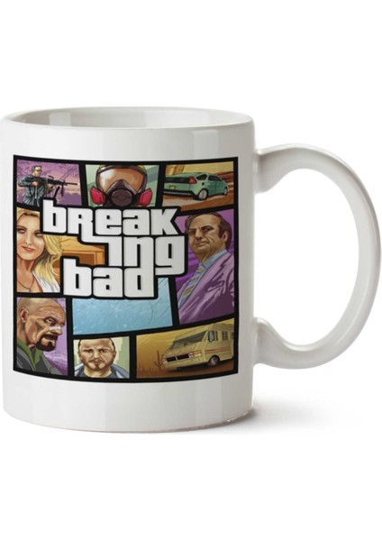 Gta Breaking Bad Iki Tarafı Baskılı Kupa Bardak