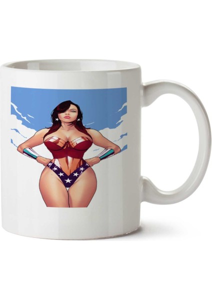Mulher Maravilha 2 Iki Tarafı Baskılı Kupa Bardak