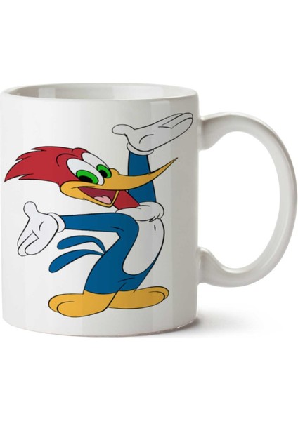 Woody Woodpecker Ağaçkakan Iki Tarafı Baskılı Kupa Bardak