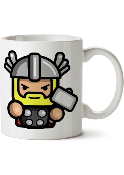 Simpler Thor Son Of Odin Avengers Iki Tarafı Baskılı Kupa Bardak