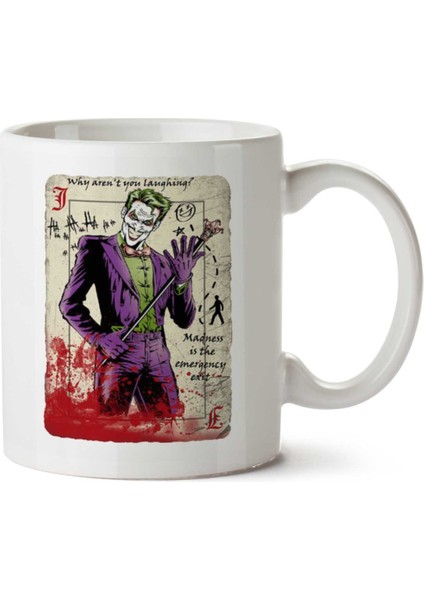 Dark Knight Joker Master Criminal Iki Tarafı Baskılı Kupa Bardak