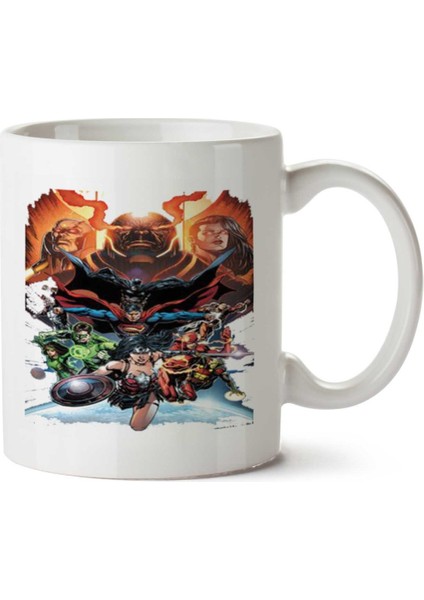 Liga Da Justiça Kahramanlar 111 Iki Tarafı Baskılı Kupa Bardak