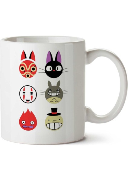 Studio Ghibli Iconic Faces Totoro Iki Tarafı Baskılı Kupa Bardak