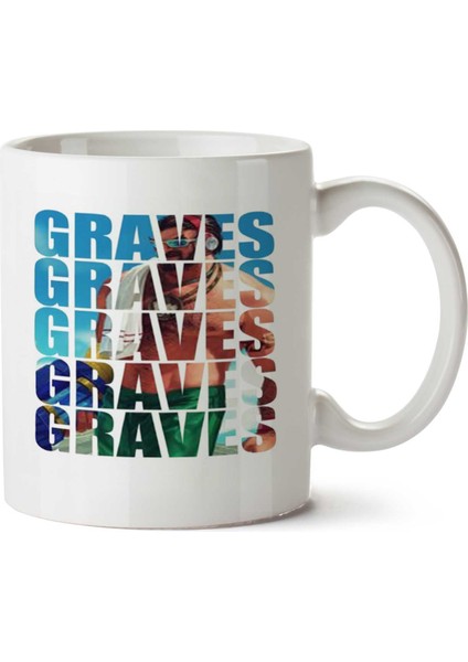 T Shirt Graves Verão Iki Tarafı Baskılı Kupa Bardak