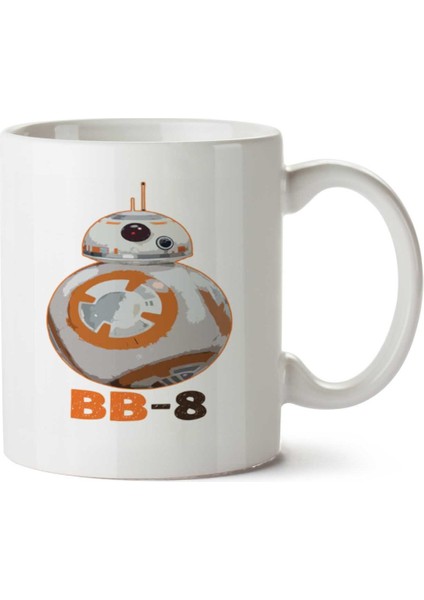 Bb-8 - Star Wars.png Iki Tarafı Baskılı Kupa Bardak
