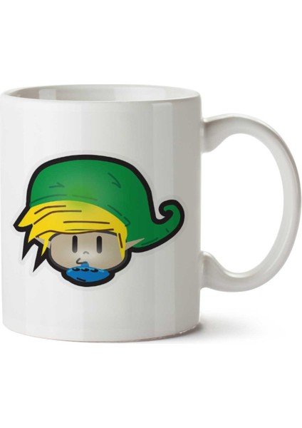 Super Mario Mushroom Link Legend Of Zelda Iki Tarafı Baskılı Kupa Bardak