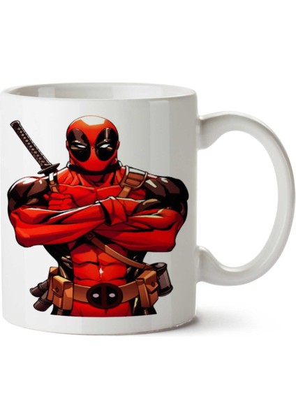 Deadpool Iki Tarafı Baskılı Kupa Bardak
