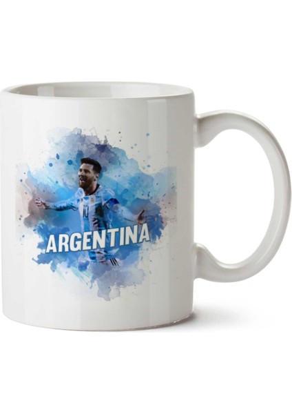 Argentina Messi 2 Iki Tarafı Baskılı Kupa Bardak