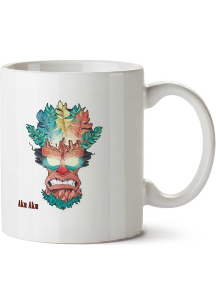 Crash Bandicoot Aku Aku Iki Tarafı Baskılı Kupa Bardak