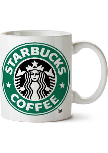 Starbucks Coffee Iki Tarafı Baskılı Kupa Bardak