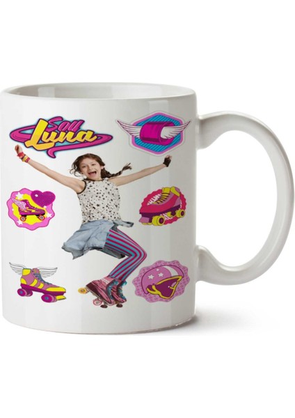 Soy Luna Genç Kız Paten Iki Tarafı Baskılı Kupa Bardak