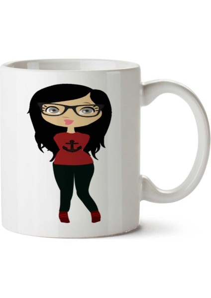 Doll-Png-Clipart Iki Tarafı Baskılı Kupa Bardak