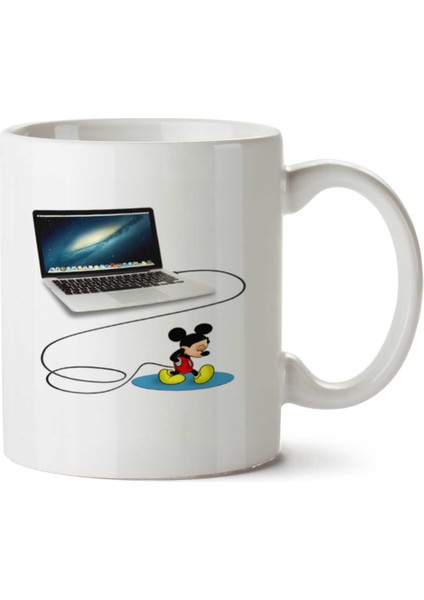 Mac Mouse Iki Tarafı Baskılı Kupa Bardak