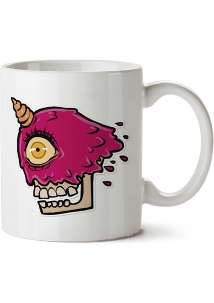 Kuru Kafa Kurukafalar 55 Iki Tarafı Baskılı Kupa Bardak