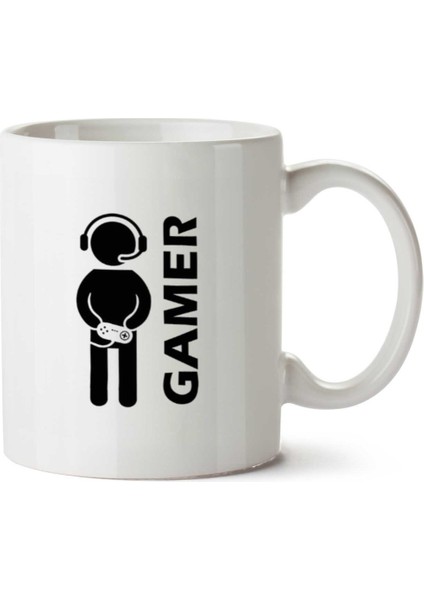 Gamer Erkek Iki Tarafı Baskılı Kupa Bardak