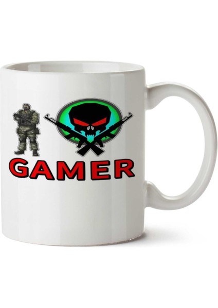 Gamer,,, Iki Tarafı Baskılı Kupa Bardak
