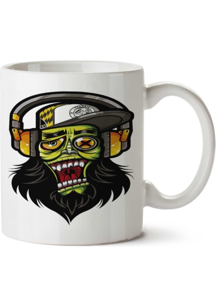 Regge Müzik Kuru Kafa Iki Tarafı Baskılı Kupa Bardak