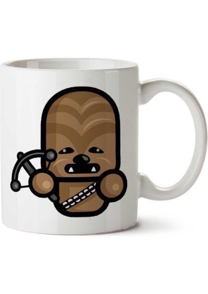 Simpler Chewbacca Star Wars Iki Tarafı Baskılı Kupa Bardak