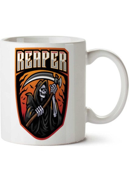 Skull Reaper Kurukafa Iki Tarafı Baskılı Kupa Bardak