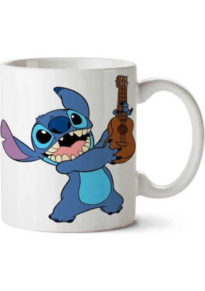 Lilo Stitch Pelekai Gitar Sofia Iki Tarafı Baskılı Kupa Bardak