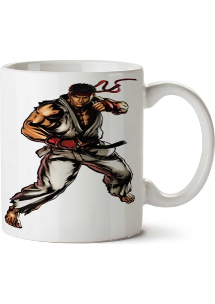 Street Fighter Ryu Png Iki Tarafı Baskılı Kupa Bardak