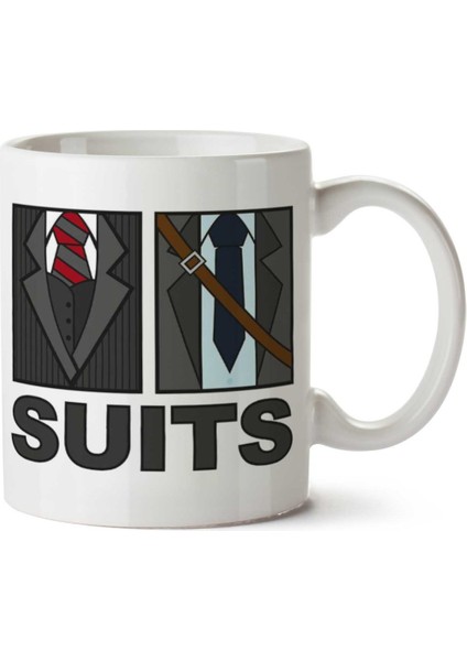 Suits Harvey And Mike Iki Tarafı Baskılı Kupa Bardak