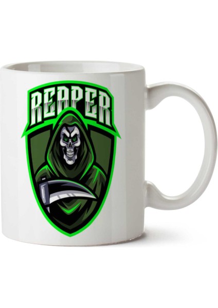 Skull Reaper Kuru Kafa Kurukafa Iki Tarafı Baskılı Kupa Bardak