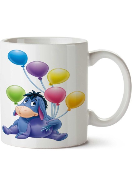 Winnie The Pooh Eşek Iki Tarafı Baskılı Kupa Bardak