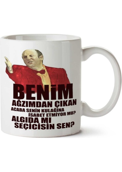 Leyla ile Mecnun Ismail Abi.png Iki Tarafı Baskılı Kupa Bardak